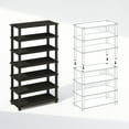 thumbnail image 4 of Furinno Turn-S-Tube 4-Tier Multipurpose Standing Shelves, Espresso/Black, Set of 2, 4 of 6