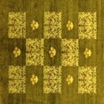 thumbnail image 1 of Ahgly Company Indoor Square Oriental Yellow Industrial Area Rugs, 7' Square, 1 of 4