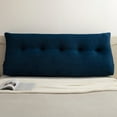 thumbnail image 6 of Lovote Triangular Headboard Pillow with Side Pockets, Velvet Fabric, Vertical Stripe Pattern Bed Rest Reading Pillow, Removable & Washable Cover, Daybed Wedge Pillow for King Beds, 6 of 8