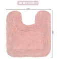 thumbnail image 3 of Home Weavers Radiant Bathroom Rug Toilet Rugs U Shaped Contour,Extra Thick Toilet Rug, Non-Slip Contour Mat for Bathroom, 100% Cotton Soft, Absorbent Water, Machine Washable, 20"x20" Contour, Pink, 3 of 9