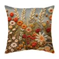 thumbnail image 2 of Antqov Throw Pillow Cover 18x18" Vintage Floral Pillow Covers Decorative Pillowcases for Couch Bed Living Room Sofa Supplies, 2 of 6