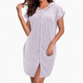thumbnail image 6 of NominalSnug Womens Towel Dress Hooded Wearable Button Snaps Cover up Spa Beach Gym Bathrobe Towels Wrap, 6 of 8