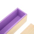 thumbnail image 3 of Molde para pan de jabón, silicona púrpura Flexible, bricolaje, hecho a mano, caja de madera para tostadas, Kit de molde con tapa, 3 of 8