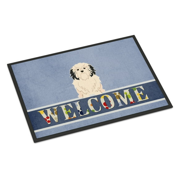 Carolines Treasures BB5600MAT Lowchen Welcome Door Mat Indoor Rug or Outdoor Welcome Mat 18x27 Doormat 27"L x 18"W