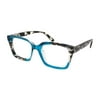 Elton John Pop Specs Reading Glasses - Blue Remix 2.50, Rectangle Frame