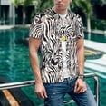 thumbnail image 6 of Rateoe Leopard And Zebra Pattern Men’s Baseball Short Sleeve Polo Shirt, Midweight Men's Shirt Golf Shirt Polo Shirts Quick Dry Short-4X-Large, 6 of 7