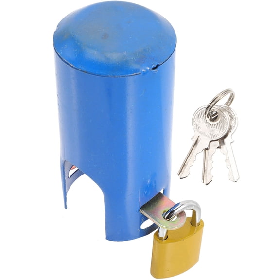 BESTOYARD 1 Set Garden Hose Spigot Lock Faucet Lock Blue Iron Water Protection Home Use