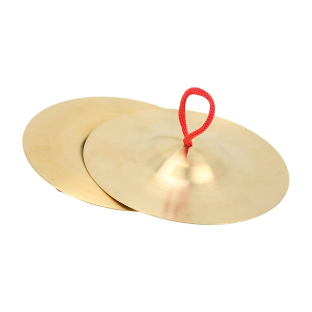 Cymbals, Percussion Instrument Bright Sound Yellow Easy Playing Crash Cymbal Brass Smooth Surface for Musical Application