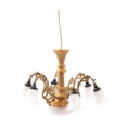 thumbnail image 3 of Candelabro a a 1/87, modelo de accesorio de luz de techo, diseño de isaje de mesa de arena, lámpara colgante de 3V/12V adornos de lámpara Dorado Hugo Luces de techo a escala, 3 of 9