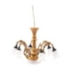 thumbnail image 3 of Candelabro a a 1/87, modelo de accesorio de luz de techo, diseño de isaje de mesa de arena, lámpara colgante de 3V/12V adornos de lámpara Dorado Hugo Luces de techo a escala, 3 of 9