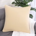 thumbnail image 2 of PiccoCasa 18"x18" Spandex Sofa Cushion Cover Decorative Throw Pillowcase, Beige, 2 of 7