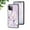 Purple magnolia, variant on Allytech For iPhone 14 Pro Max Case with Diamond Ring Holder Girls Women Luxury Flower Pattern Glass Back Shockproof Silicone Case For iPhone 14 Pro Max Case, White flower bush