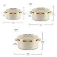 thumbnail image 4 of MILTON Curve Inner Stainless Steel Casserole Set of 3 (450 ml, 840 ml, 1300 ml), Ivory, 4 of 4