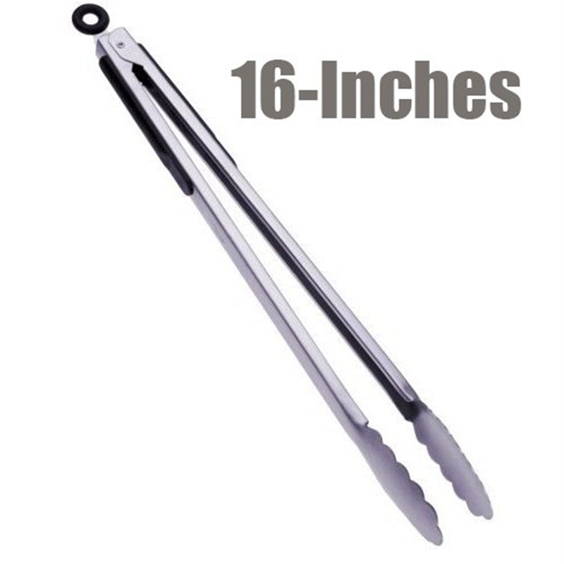 16Inch Stainless Steel Tong, Serving Tong, Wide Scalloped Gripping