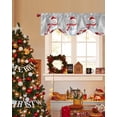 thumbnail image 4 of Christmas Snowman Tie Up Valances Curtain, Red Snowman Xmas Tree Snowflakes Grey Adjustable Rod Pocket Short Window Treatment Tie Up Curtains Valances for Kitchen Living Room Bathroom 42x18 Inches, 4 of 9