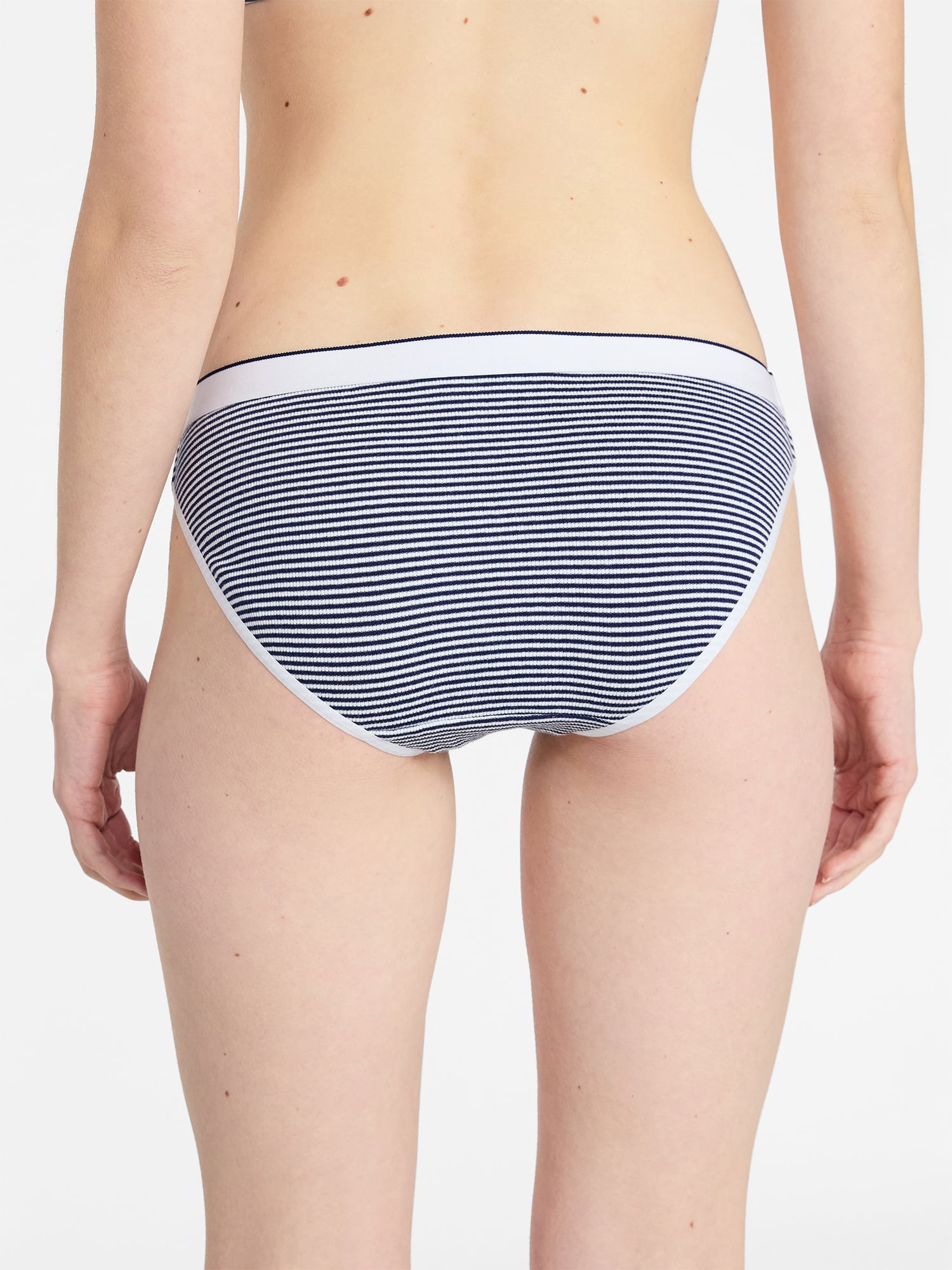 No Boundaries Stretch Ribbed Bikini Underwear, 5-Pack, Women's XS-XXXL