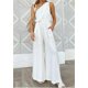 thumbnail image 1 of Mono sin mangas con espalda descubierta para mujer, pantalones de pierna ancha con escote en V profundo liso, monos para mujer, ropa de descanso holgada, ropa de calle, Dropsh ZefeiWu 8390611535452, 1 of 1
