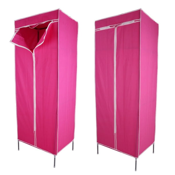 Mgaxyff Single Fabric Canvas Wardrobe Storage Cupboard Kid Bedroom