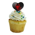 thumbnail image 5 of Red Tribal Scorpion Heart Love Cupcake Picks Toppers Decoration Set of 6, 5 of 6
