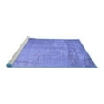 thumbnail image 2 of Ahgly Company Machine Washable Indoor Square Abstract Blue Contemporary Area Rugs, 6' Square, 2 of 4