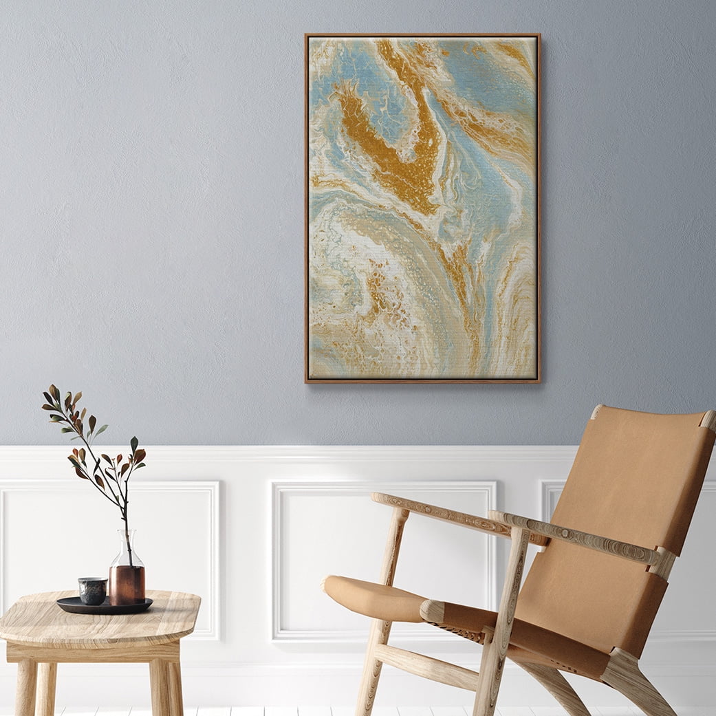 C41 Framed Premium Gallery Wrapped Canvas - Ready to Hang - 25 x 37 - Walnut Floating Frame