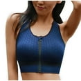thumbnail image 2 of Darzheoy Sports Bras for Women Sports Bra Fitness Running Shockproof Yoga Tank Front Zipper No Steel Ring Comfort Sports Bra Gathering Shockproof Measures L, 2 of 6