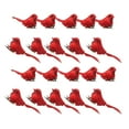thumbnail image 2 of Adornos artificiales de pájaro rojo para , decorativos con clip, simulación realista de pájaro rojo, para jardineras de patio interior., 2 of 8