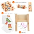 thumbnail image 3 of Wooden Reading Blocks  Sight Word Games  Spelling Games with Flash Card for Preschool Toddlers, 3 of 7