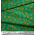 thumbnail image 2 of Soimoi polyester Crepe Fabric Coral Ocean Decor Fabric Printed Yard 42 Inch Wide, 2 of 3