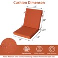 thumbnail image 3 of Goodgoods 18" x 36" Outdoor Dining Chair Cushions, 2-Pack Water & Fade Resistant Patio Cushions with Ties, Orange, 3 of 7