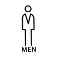 thumbnail image 1 of GUOOL Acrylic Bathroom Sign Decoration Restroom Wall Toilet Symbol Identification Sign Men, 1 of 7