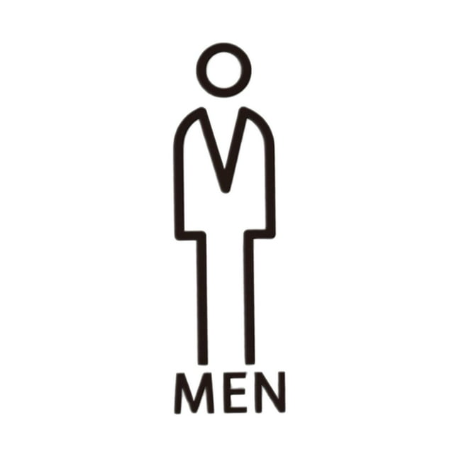 GUOOL Acrylic Bathroom Sign Decoration Restroom Wall Toilet Symbol Identification Sign Men