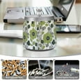thumbnail image 6 of Yayeee Ashtray with Lid for Cigarette Smokeless Stainless Steel Home Ash Holder, Retro Flower Print, 6 of 7