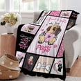 thumbnail image 6 of Just A Girl Who Loves Pugs Blanket Puppy Dog Blanket Animal Fleece Blanket Throw Soft Cozy Pink Blanket for Bed Sofa Couch Gifts for Kids Boys Girls Pets 60"X50", 6 of 6