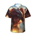thumbnail image 1 of Fotbe Ferocious Dragon Fury Camisa Hawaiana para Hombre Unisex – Camisa Casual de Verano con Botones de Manga Corta de Algodón y Lino,Medium, 1 of 7