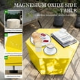 thumbnail image 6 of UPHA 28-inch Outdoor Concrete Coffee Table, Patio Hexagon Side Table for Outside Yard, Deck, Living Room, Bedroom, Lemon Yellow, 6 of 10