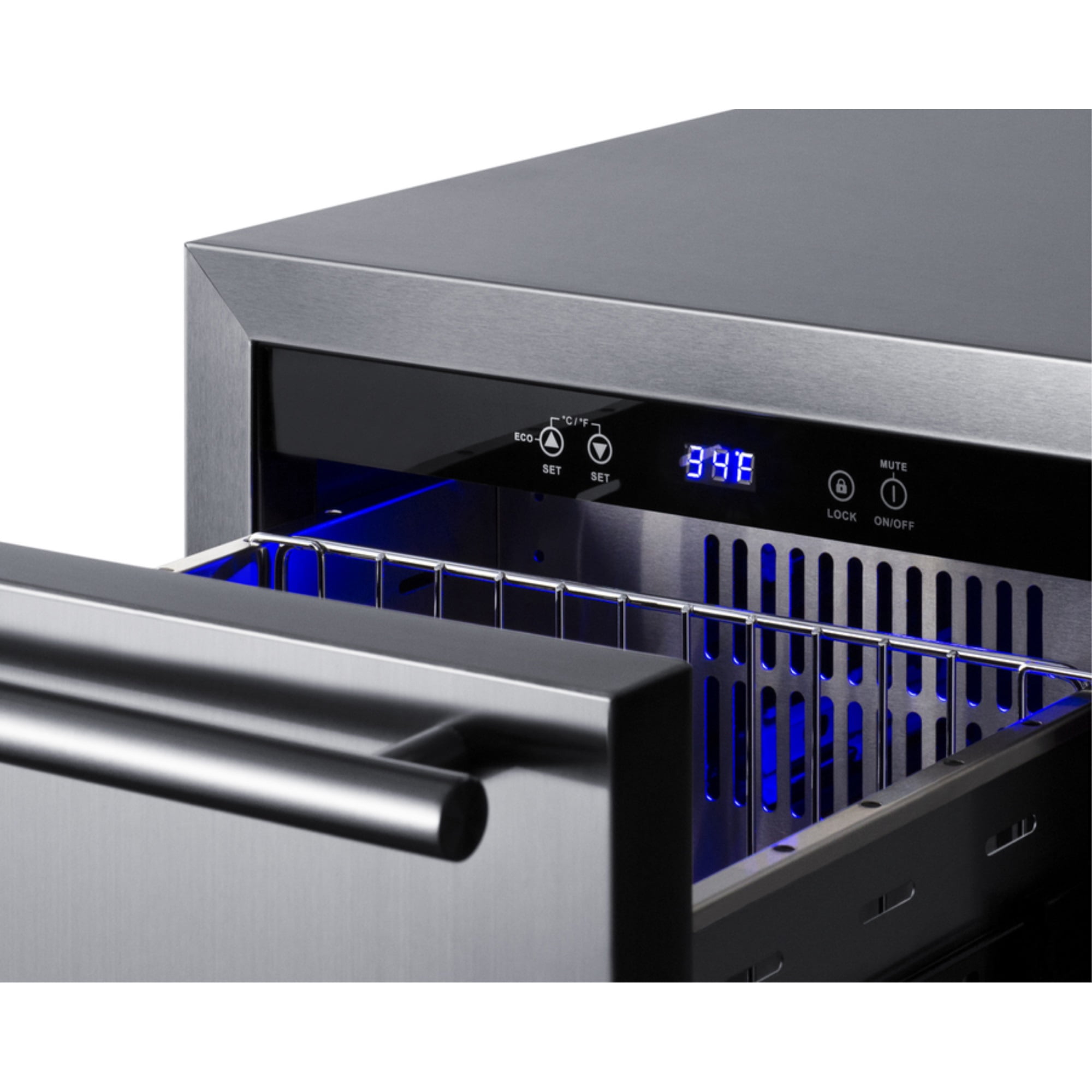 18" wide indoor/outdoor drawer refrigerator in stainless steel