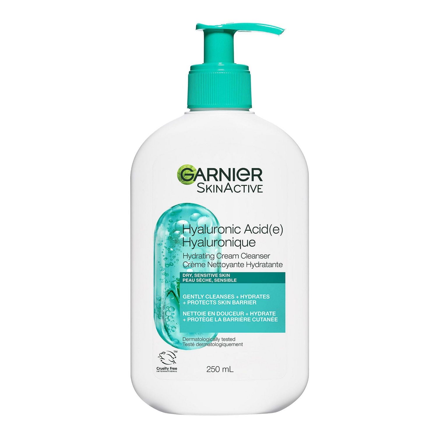 Garnier Hydrating Cream Cleanser, Hyaluronic Acid, 250 ml