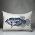 thumbnail image 2 of Creative Products Navy Blue Sketched Fish 14x20 Spun Poly Pillow, 2 of 2