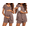 Brown, variant on Women Maternity Nursing Set 2 PCS Postpartum Pajamas Breastfeeding Labor Delivery Pregnancy Pjs