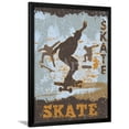 thumbnail image 1 of Skateboarding Grunge Poster Background with Players Silhouette, Vector Illustration, Figurative Framed Art Print Wall Art by ducu59us Sold by Art.Com, 1 of 5