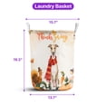 thumbnail image 5 of Happy Thanksgiving Whippet with Turkey Pumpkins Autumn Vibes Foldable Laundry Basket Dog Lover Organizer Storage with Handles - 12018, 5 of 5