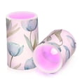 thumbnail image 2 of Electronic Candle Light Combination 3x5In, 3x4In Flameless Candle Plastic Festive Decoration Party Christmas Decoration Cartoon Blue Tulip, 2 of 7