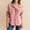 *Pink, variant on Women's Heart Print Long Sleeve Notch Collar Button Shirt,Casual Trendy Blouse Pink,Womens Plus S