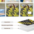 thumbnail image 4 of Yayeee Foldable Storage Basket for Shelves with Handles Waterproof Cloth Bins, Yellow Flowers, 4 of 7