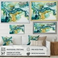 thumbnail image 4 of Designart "The Liquid Ink Dreamscape Of Lakes And Rivers" Landscape Lake River Floater Framed Wall Decor, 4 of 5