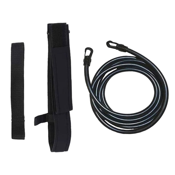 Wosthever TPE nada con facilidad usando un cinturón de entrenamiento cómodo y ajustable accesorios de natación cinturón de entrenamiento Deportes acuáticos negro-3metros