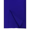 thumbnail image 5 of Made by Olivia Women's Solid Back Slit Scuba Bodycon Pencil Skirt, 5 of 5