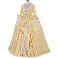 thumbnail image 2 of Women's Colonial Georgian Rococo Yellow Dress 18th Century Marie Antoinette Rococo Gown Dress, 2 of 7
