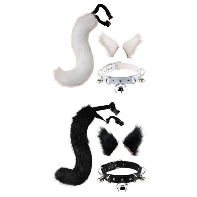 Paquete de 2 disfraces de Halloween Macarena Traje de juego de cosplay de gato sintética